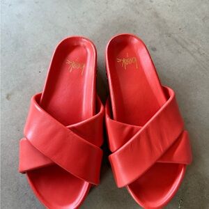 Beek Rhea Platform Sandals Flatform Orange size 7 NEW